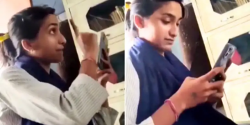 It was difficult to watch the reel in the office! The girl got angry after senior's explanation and said - 'If you talk too much, you will face old age in jail...', watch video