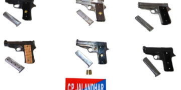 Jalandhar: Weapons sent from Madhya Pradesh to Punjab recovered, total 8 pistols seized from miscreants.