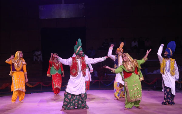 Jawahar Kala Kendra - Stage decorated with folk dances of different states in the 28th Lokrang Samaroh