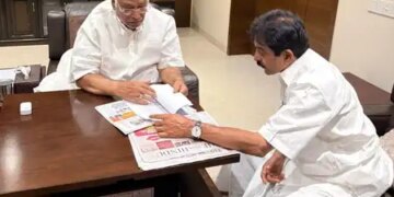 KC Venugopal meets Congress President Kharge, wished to get well soon