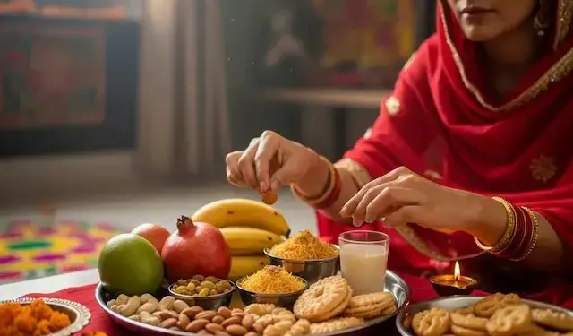 Karwa Chauth 2025 : दिनभर व्रत के बाद 2 मिनट के इस वीडियो में सुहागिने जाने&nbsp;क्या खाएं और क्या नहीं&nbsp; ? जाने पूरा डिनर प्लान&nbsp;