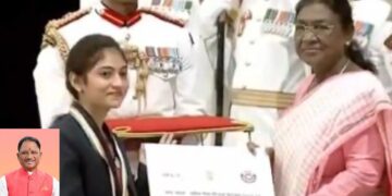 Lakhani Sahu Honored with NSS Award, Says CM Vishnu Deo Sai. Chhattisgarh News: Lakhni Sahu increased the honor of Chhattisgarh with dedication and service: CM. News Track in Hindi