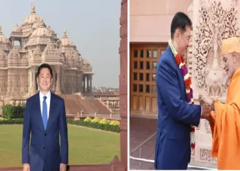 Mongolian President visits BAPS Swaminarayan Akshardham Temple, Mongolian President visits BAPS Swaminarayan Akshardham Temple impressed by its grandeur, says it symbolizes India's profound spiritual heritage