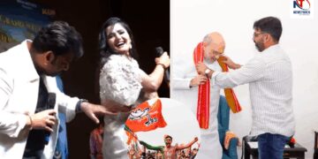 Pawan Singh Joins BJP, Stirs Controversy with Viral Stage Video Featuring Anjali Raghav | Pawan Singh's ruckus after BJP joining! On the open stage, the obscene act of Anjali Raghav with Raghav, people said, this is' Save daughter, read daughter? , News Track in Hindi