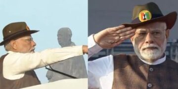 Prime Minister Modi administered the 'Pledge of Unity' to the people present at the National Unity Day function.