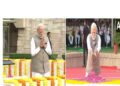 Prime Minister Modi paid tribute to Mahatma Gandhi-Lal Bahadur Shastri at Rajghat and Vijay Ghat