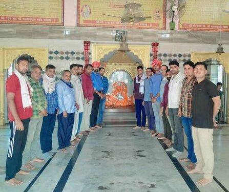 RAS selected Suresh Meena and Jitendra Jangid were publicly felicitated in village Dhanavad.