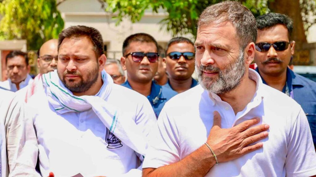 Rahul Gandhi Remarks on Modi, Adani-Ambani Spark Controversy|Will It Hurt Tejashwi in Election | Rahul will sink Tejashwi's boat, from Modi to Adani-Ambani... openly expressed his feelings in Bihar. News Track in Hindi