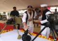 Rajnath Singh's Warning to Pakistan: If someone is of handicap, both history and geography will change ... Rajnath Singh on Vijayadashami gave an open warning to Pakistan, if anyone dares, both history and geography will change ... Rajnath Singh Gave An open warning to pakistan on Vijayadashami.