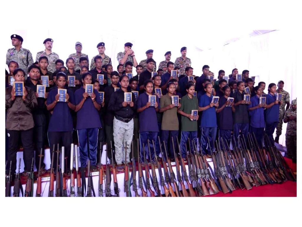 Record success in Chhattisgarh: 208 Naxalites surrendered, 153 weapons seized