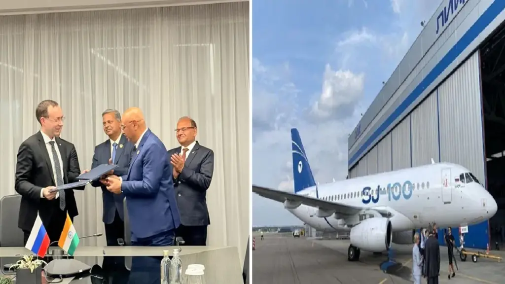 SJ-100 Aircraft To Be Manufactured In India: Russian passenger aircraft SJ-100 to be manufactured in India, MoU signed between HAL and Russian company UAC, Russia passenger aircraft SJ-100 to be manufactured in India, MoU signed between HAL and Russian company UAC