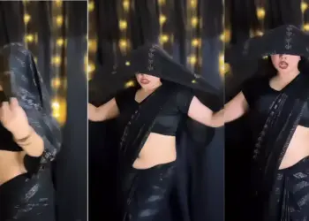 'She looks like a snake in a black saree! Sister-in-law sets the DJ floor on fire with her hot moves, people watch the video and say - 'Even Nora fails in front of this'