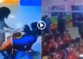 The father got furious after seeing the female teacher beating the innocent child...in anger he kicked and punched her, watch the Viral Video here
