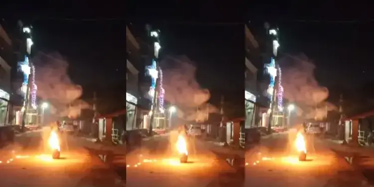 Viral Video: A person placed a live bomb on a filled cylinder, set it on fire and then… you will be breathless after seeing what happened.