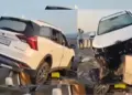 XUV went out of control in Ranchi, hit the bridge just inches before falling - everyone's breath stopped after watching the video