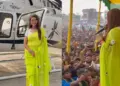Akshara Singh came to campaign for Teju Bhaiya, stole the hearts of the people of Mahua!