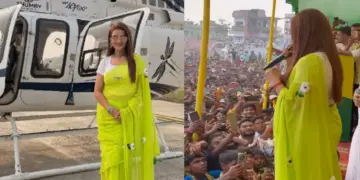Akshara Singh came to campaign for Teju Bhaiya, stole the hearts of the people of Mahua!