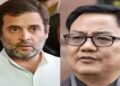 BJP On Rahul Gandhi: BJP hit back at Rahul Gandhi who is accusing him of vote theft in Haryana, Kiren Rijiju said - only their own leaders believe..., On the allegation of vote theft in Haryana Kiren Rijiju of BJP said who will trust Rahul Gandhi