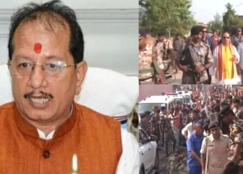 Bihar election hooliganism began. Deputy CM Vijay Sinha convoy attacked cow dung pelting stones. Let the 'hooliganism' begin in Bihar elections! Attack on Deputy CM's convoy, Vijay Sinha's bulldozer threat. News Track in Hindi