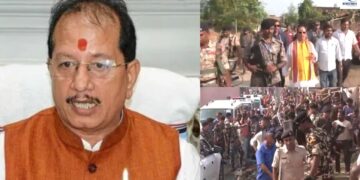 Bihar election hooliganism began. Deputy CM Vijay Sinha convoy attacked cow dung pelting stones. Let the 'hooliganism' begin in Bihar elections! Attack on Deputy CM's convoy, Vijay Sinha's bulldozer threat. News Track in Hindi