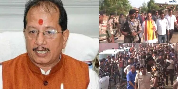 Bihar election hooliganism began. Deputy CM Vijay Sinha convoy attacked cow dung pelting stones. Let the 'hooliganism' begin in Bihar elections! Attack on Deputy CM's convoy, Vijay Sinha's bulldozer threat. News Track in Hindi