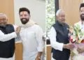 Chirag Paswan Met CM Nitish Kumar: After the NDA's landslide victory in Bihar, efforts are now underway to form a government; Chirag Paswan meets CM Nitish Kumar.