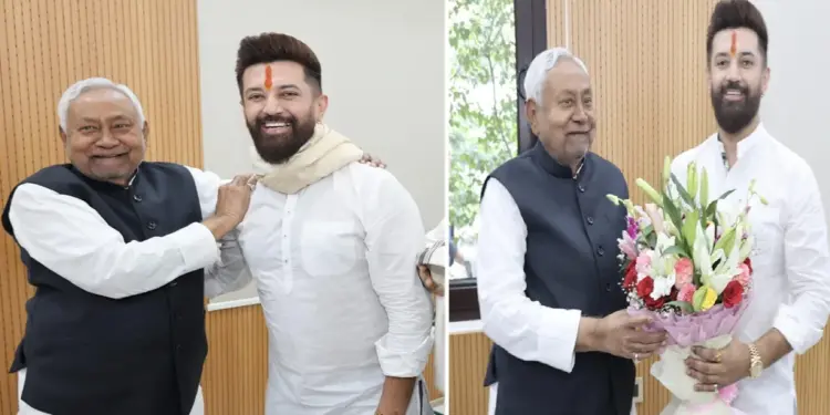 Chirag Paswan Met CM Nitish Kumar: After the NDA's landslide victory in Bihar, efforts are now underway to form a government; Chirag Paswan meets CM Nitish Kumar.