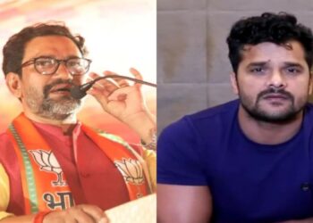 Dinesh Lal Yadav 'Nirahua' Dinesh Lal Yadav on Khesari Lal Yadav. Khesari Yadav Vs Dinesh Lal Yadav Master of obscene songs..., Dinesh Lal Yadav 'Nirahua' targeted whom, Tejashwi was also surrounded. News Track in Hindi