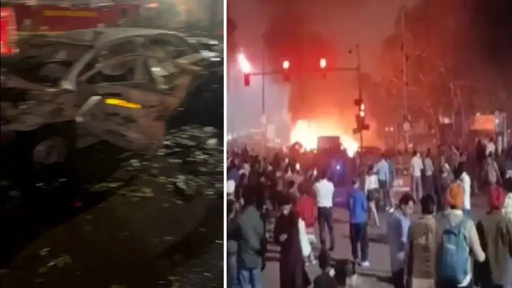 Explosion in a car parked near Red Fort in Delhi, 3-4 vehicles catch fire, high alert