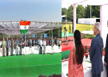 Government Secretariat complex echoed with Vande Mataram song and indigenous resolve.
