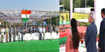 Government Secretariat complex echoed with Vande Mataram song and indigenous resolve.