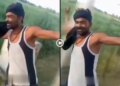 In the process of going viral, the young man got darshan of Yamraj! Collided with a pillar hanging from the train, see viral video