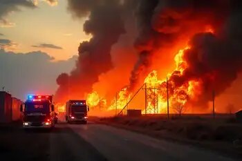 Major fire in HK Industries industrial area in Balotra, loss worth lakhs