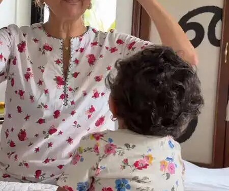 Neena Gupta teaching 'Om' chanting to granddaughter Matara, Masaba posted a very cute video