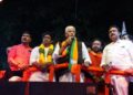 Shekhawat's powerful road show in Hyderabad sought support from public in Jubilee Hills by-election