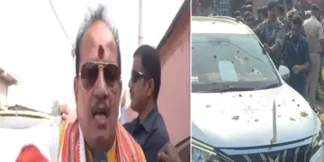 Stones Pelted At Bihar Deputy CM Vijay Kumar Sinha's Convoy: These are RJD goons, bulldozer will run on their chest...Bihar Deputy CM Vijay Kumar Sinha got angry over the stone pelting on his convoy.
