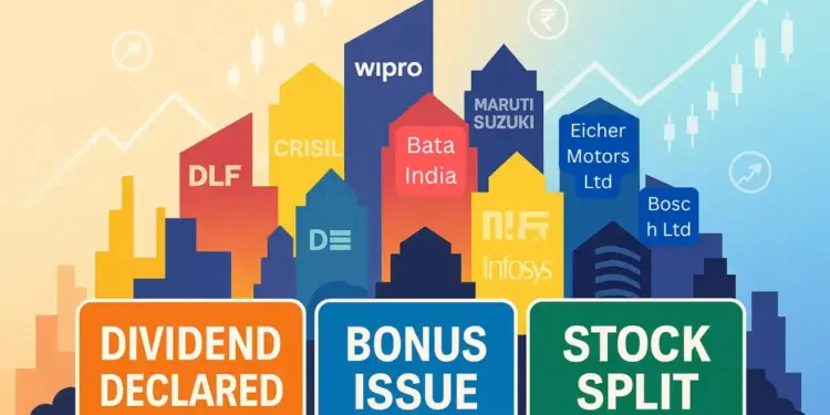 इस हफ्ते बाजार में आएगा मुनाफे का तूफान! डिविडेंड, बोनस और स्टॉक स्प्लिट वाले शेयरों की रिकॉर्ड डेट घोषित, देखे लिस्ट&nbsp;
