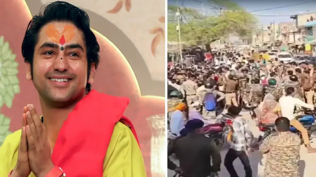 Uproar Over Burning Of Effigy Of Dhirendra Krishna Shastri: Uproar over burning of effigy of Dhirendra Shastri in Datia, clash between Bhim Army and Hindu organizations, situation tense, Chaos erupts in Datia after Dhirendra Shastri's effigy burnt; Bhim Army and Hindu organizations clash, situation tense