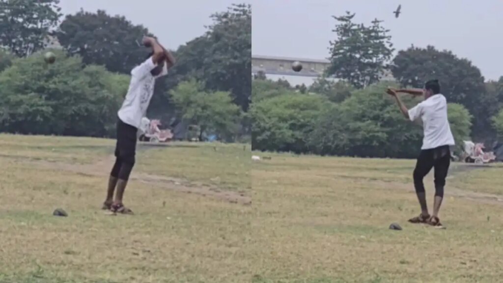 Video Viral: Boy goes to throw hammer but can't stop laughing after seeing what happens, funny video trending on social media!