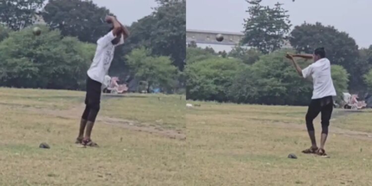 Video Viral: Boy goes to throw hammer but can't stop laughing after seeing what happens, funny video trending on social media!