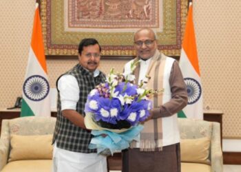 BJP National Working President Nitin Nabin paid courtesy call on Vice President CP Radhakrishnan