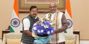 BJP National Working President Nitin Nabin paid courtesy call on Vice President CP Radhakrishnan