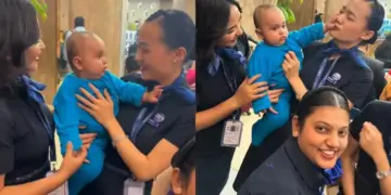 Crew members took care of passenger's child amid Indigo flight delay, people became emotional after watching the video on the internet