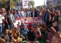Demonstration of District Congress Bhilwara (city) against changes in MNREGA