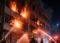 Fire in LIC office near Madurai Railway Junction, one woman seriously injured