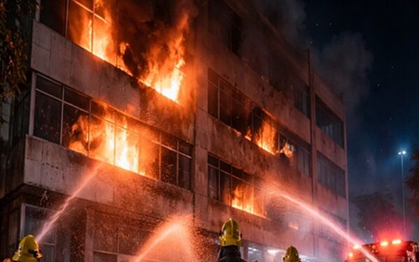 Fire in LIC office near Madurai Railway Junction, one woman seriously injured