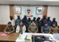 Jharkhand: Nine cyber criminals arrested in Hazaribagh, many items including four-wheeler and 27 mobiles recovered.