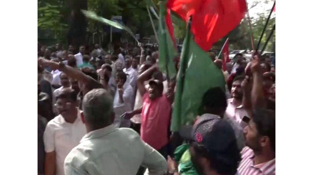 Kerala: UDF workers celebrate alliance's big victory in local body elections