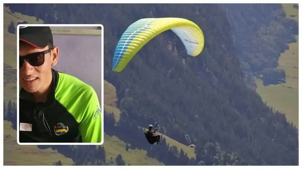 Paraglider fell down after take off, death... Tragic accident in Beed Billing, Himachal