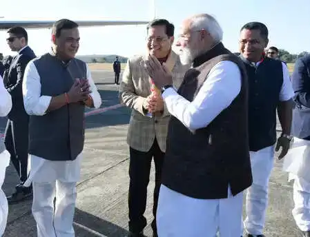 Prime Minister Modi's two-day Assam tour ends, CM Himanta Biswa Sarma bids farewell